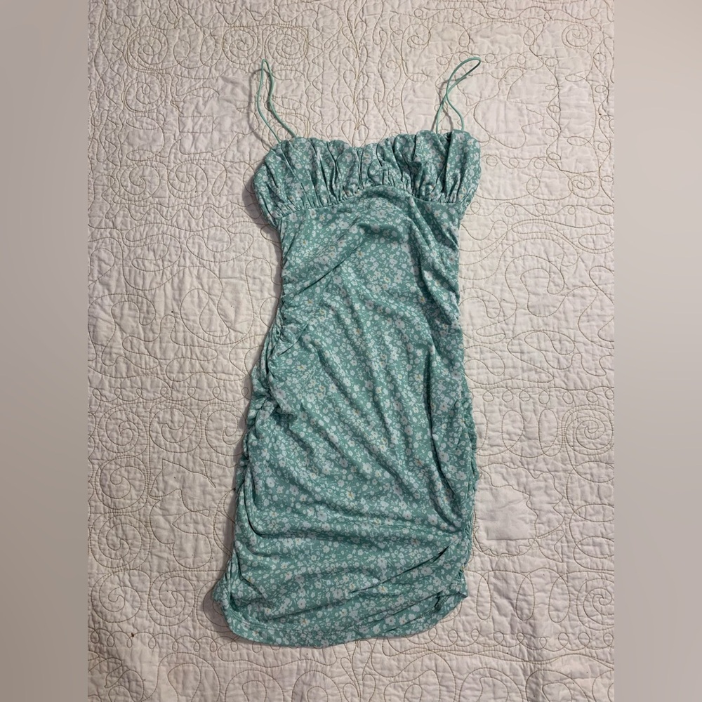 Princess Polly Mint Green Floral Mini Dress